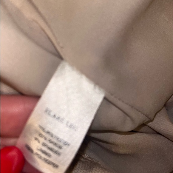 WHITE House Black Market Beige Legacy Pant Suit Ruffle Jacket - Picture 9 of 11